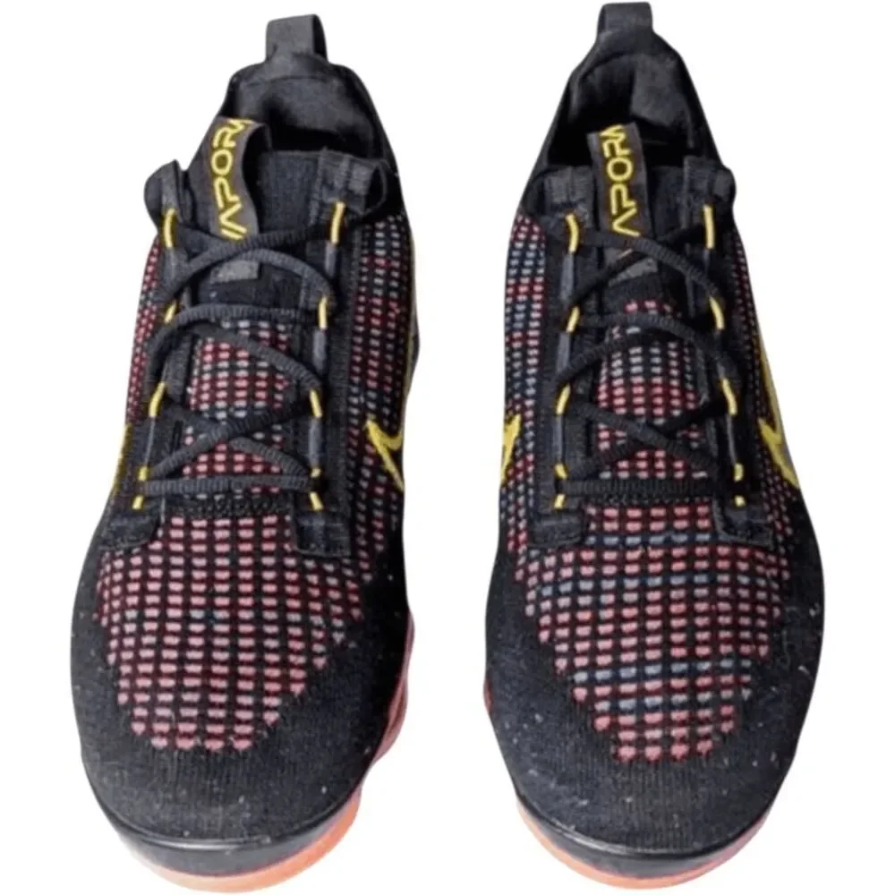 NIKE Air VaporMax 2021 Flyknit 'Black Photo Blue Crimson Gold' Running Shoes Siz